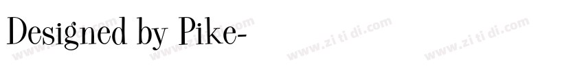 Designed by Pike字体转换